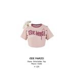 13DE MARZO Doll Flame Embroidery Logo Slim Fit Tee