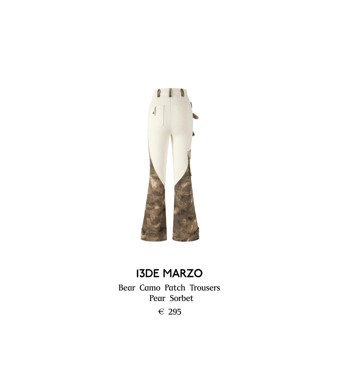 13DE MARZO Bear Camo Patch Trousers