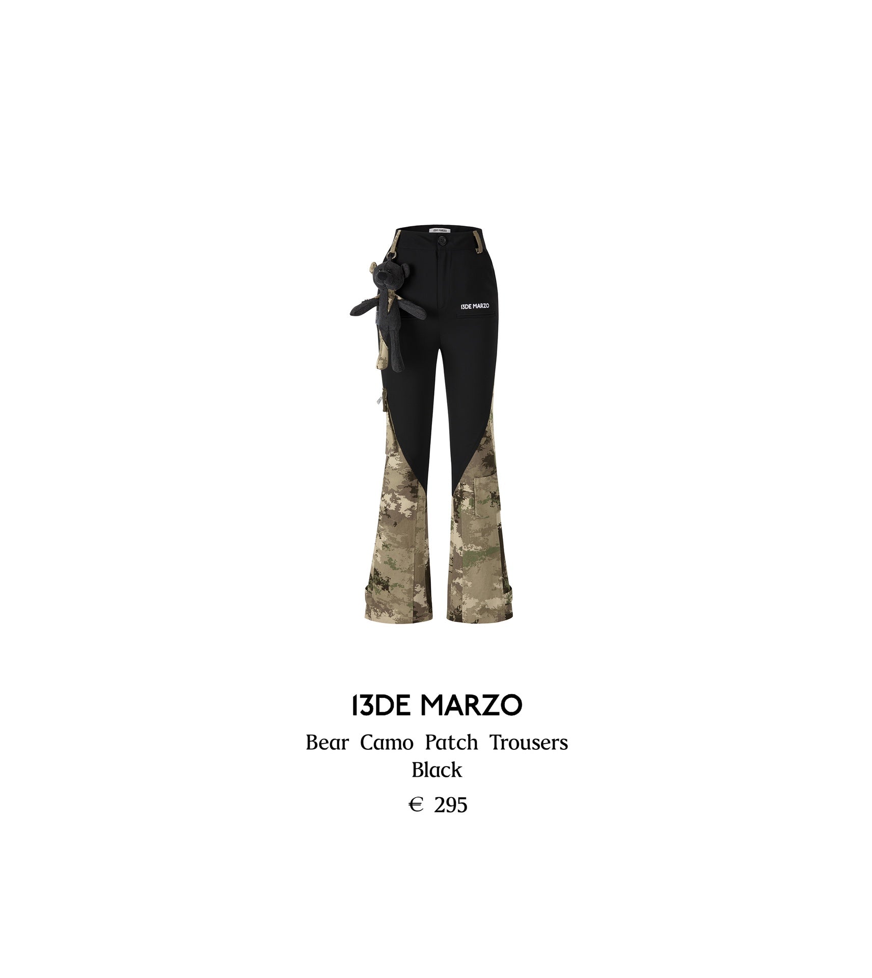 13DE MARZO Bear Camo Patch Trousers