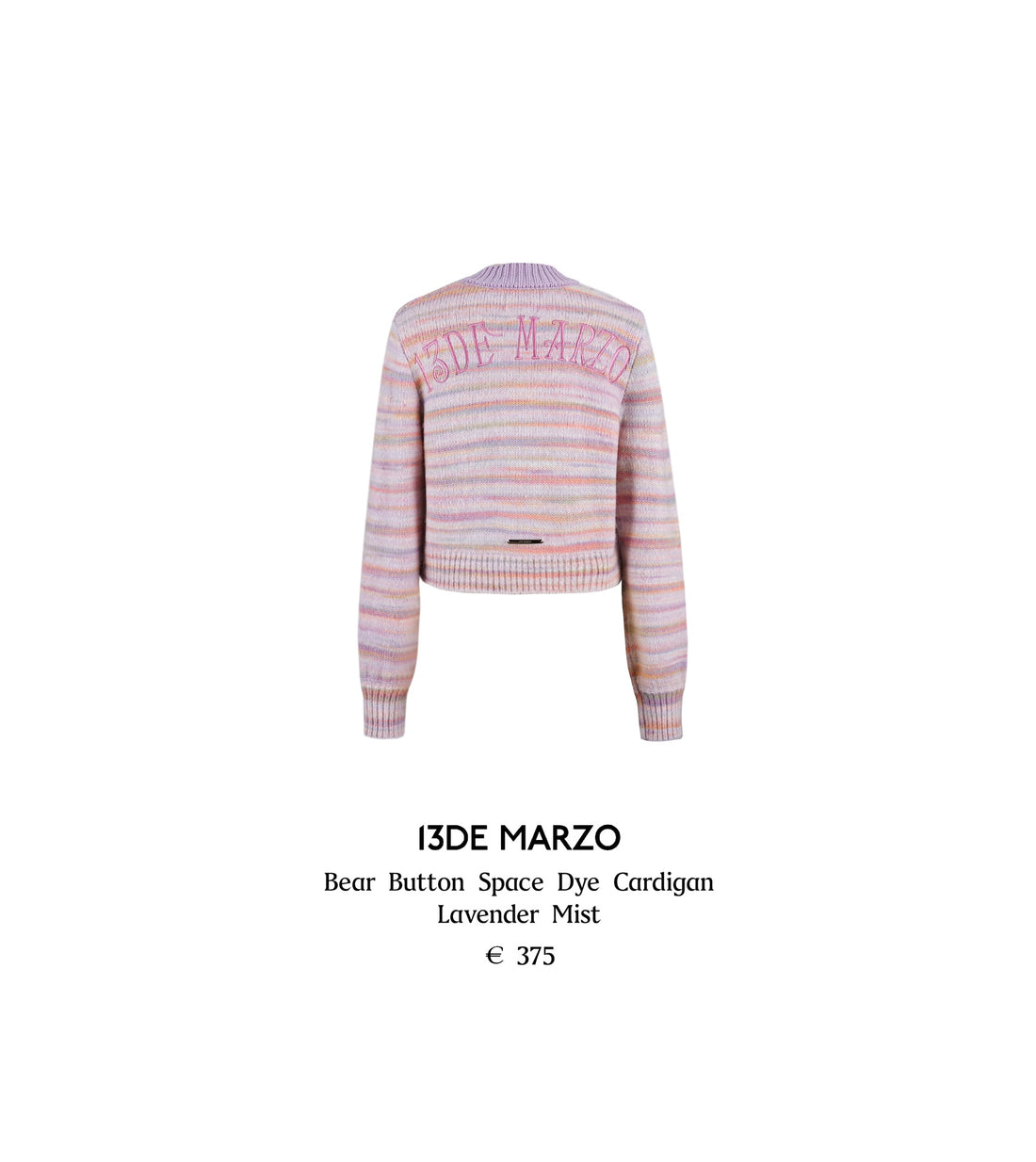 13DE MARZO Bear Button Space Dye Cardigan