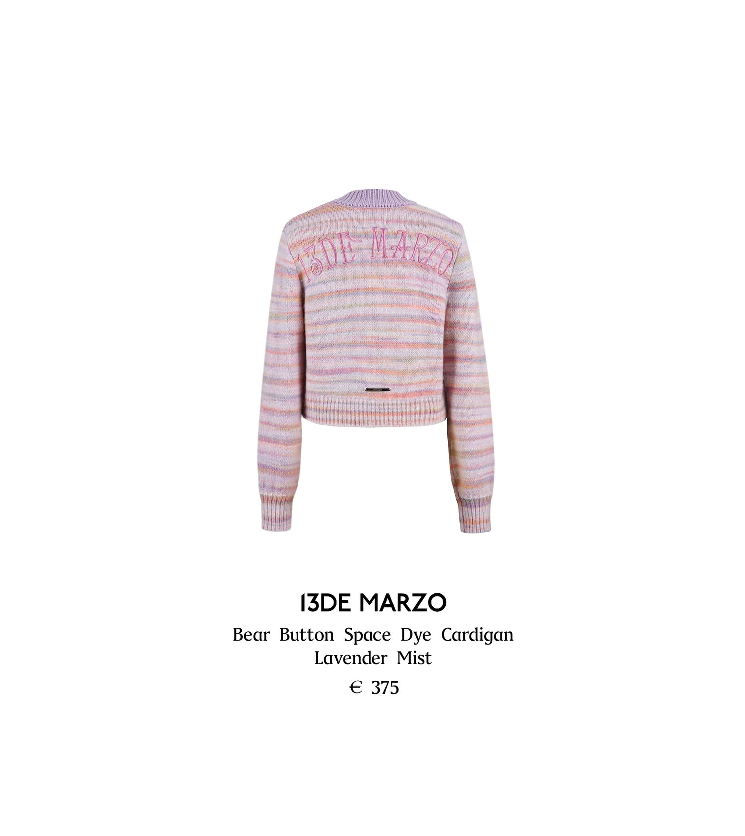 13DE MARZO Bear Button Space Dye Cardigan