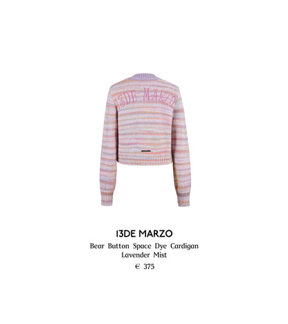 13DE MARZO Bear Button Space Dye Cardigan