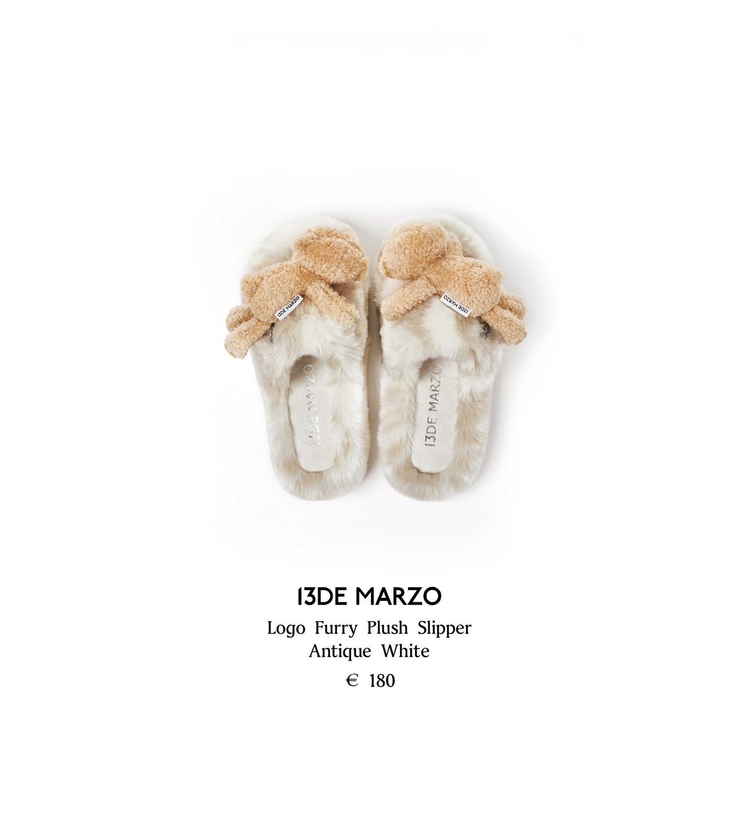 13DE MARZO Logo Furry Plush Slipper