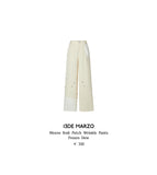 13DE MARZO Weave Knit Patch Wrinkle Pants