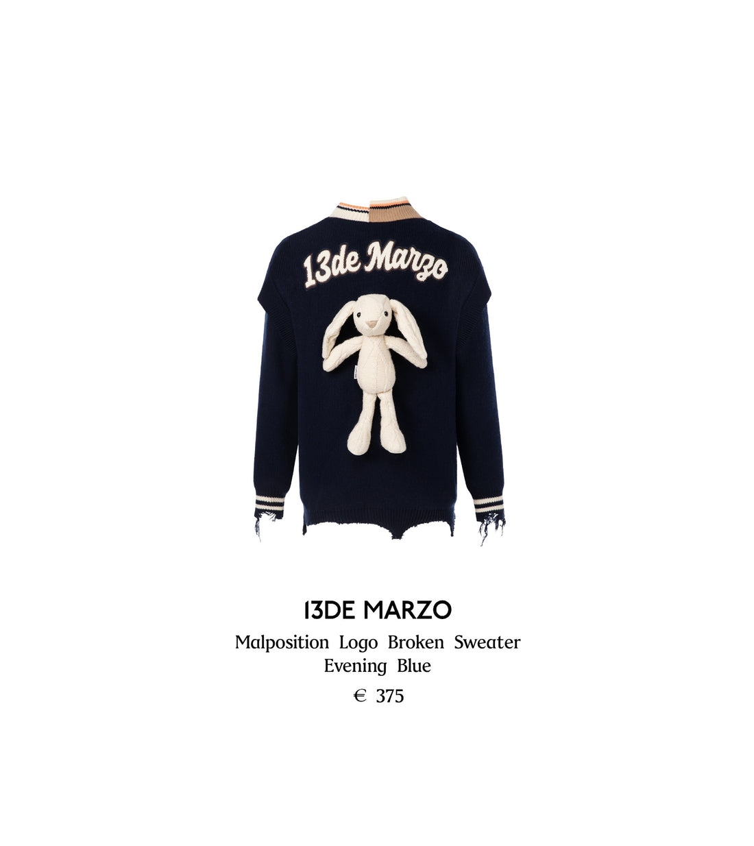 13DE MARZO Malposition Logo Broken Sweater