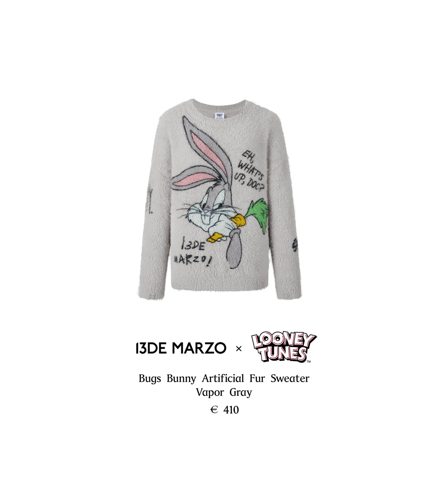 13DE MARZO Bugs Bunny Artificial Fur Sweater