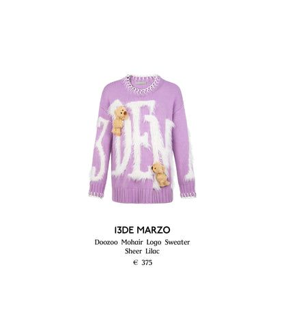 13DE MARZO Doozoo Mohair Logo Sweater