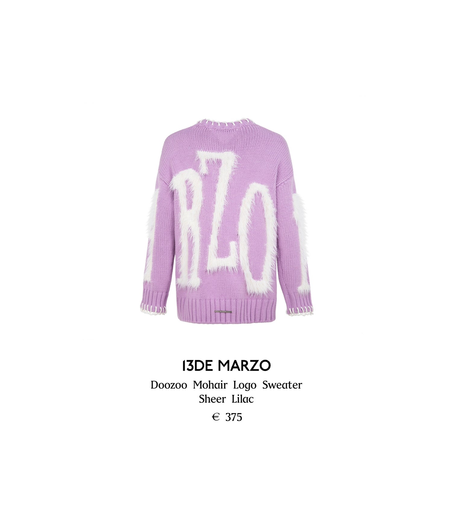 13DE MARZO Doozoo Mohair Logo Sweater