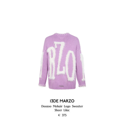 13DE MARZO Doozoo Mohair Logo Sweater