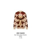 13DE MARZO Bear Retro Check Sweater