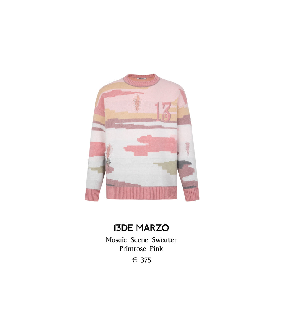 13DE MARZO Mosaic Scene Sweater