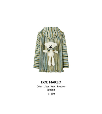 13DE MARZO Color Lines Knit Sweater