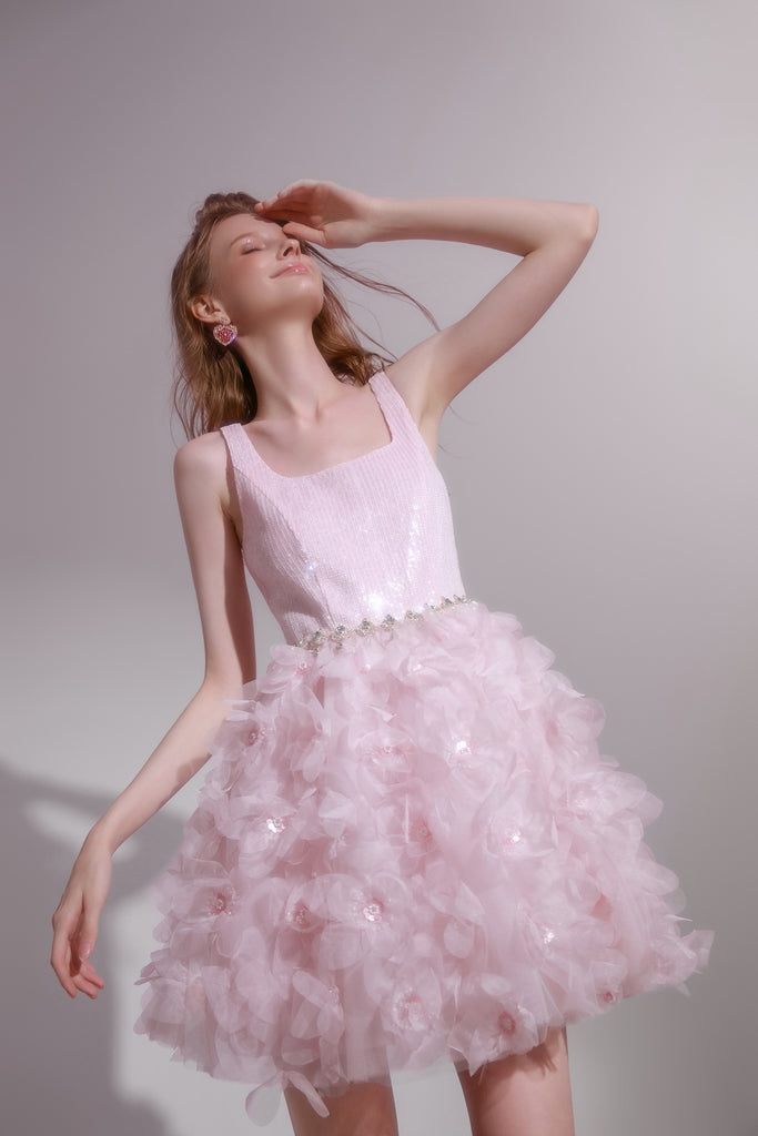 Wardrobes by chen Pink Flower Sequin set  (separate)