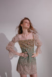 Wardrobes by chen Gradient Sequin mini dress
