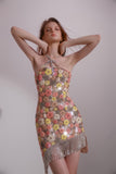 Wardrobes by chen 3D Flower Tassels mini dress