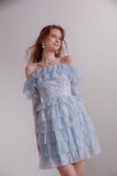 Wardrobes by chen Fairy Blue cake mini dress