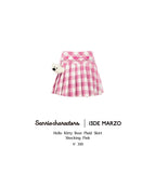 13DE Marzo Hello Kitty Bear Plaid Skirt