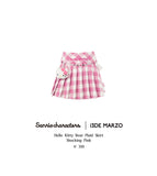 13DE Marzo Hello Kitty Bear Plaid Skirt