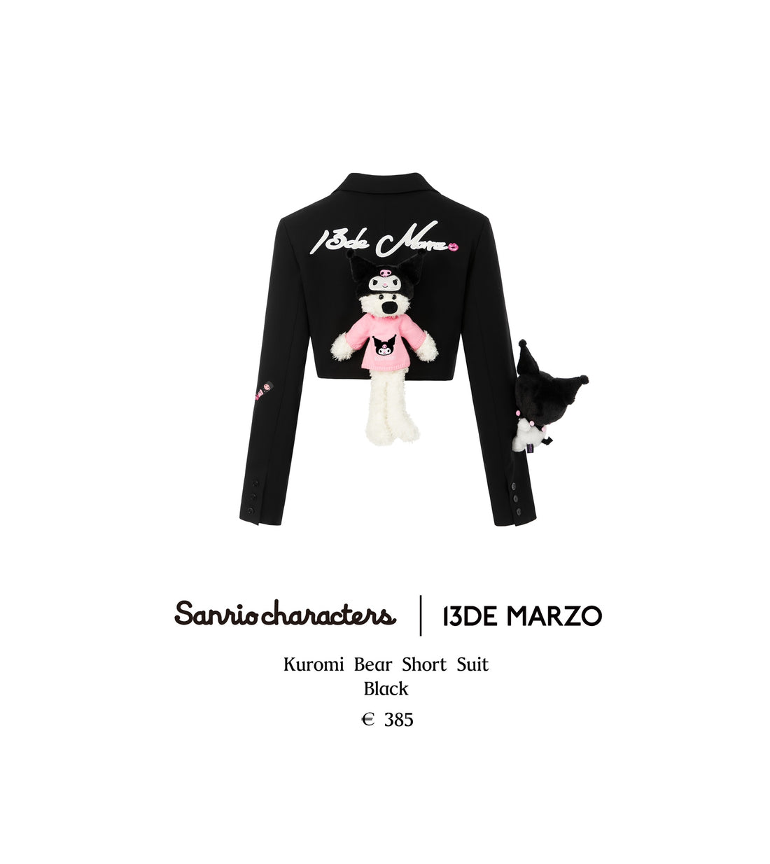 13DE Marzo Kuromi Bear Short Suit