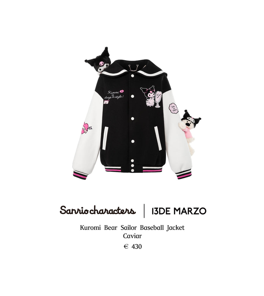 13DE Marzo Kuromi Bear Scilor Baseball Jacket