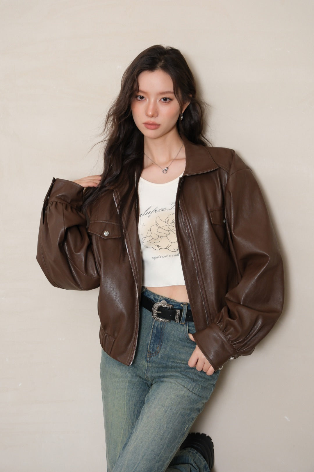 LAFREEDOM Leather coat