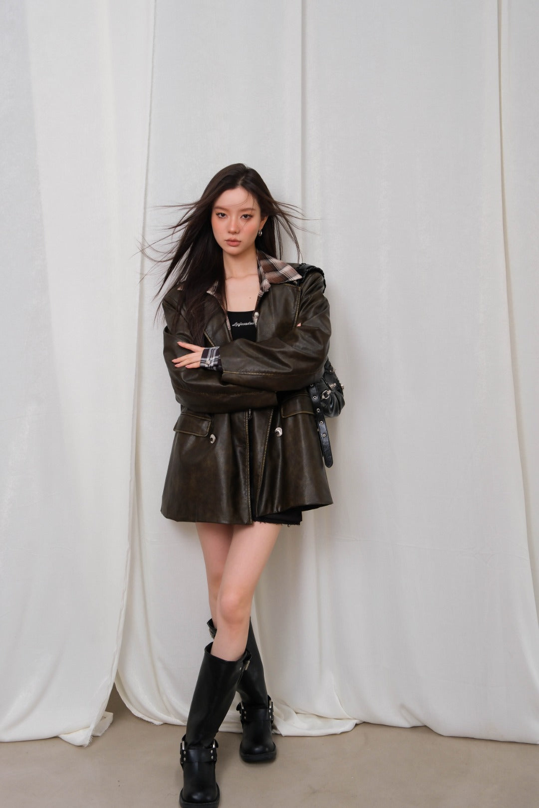 LAFREEDOM OVERSIZE LEATHER COAT