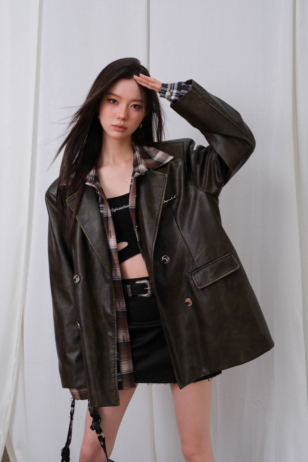 LAFREEDOM OVERSIZE LEATHER COAT