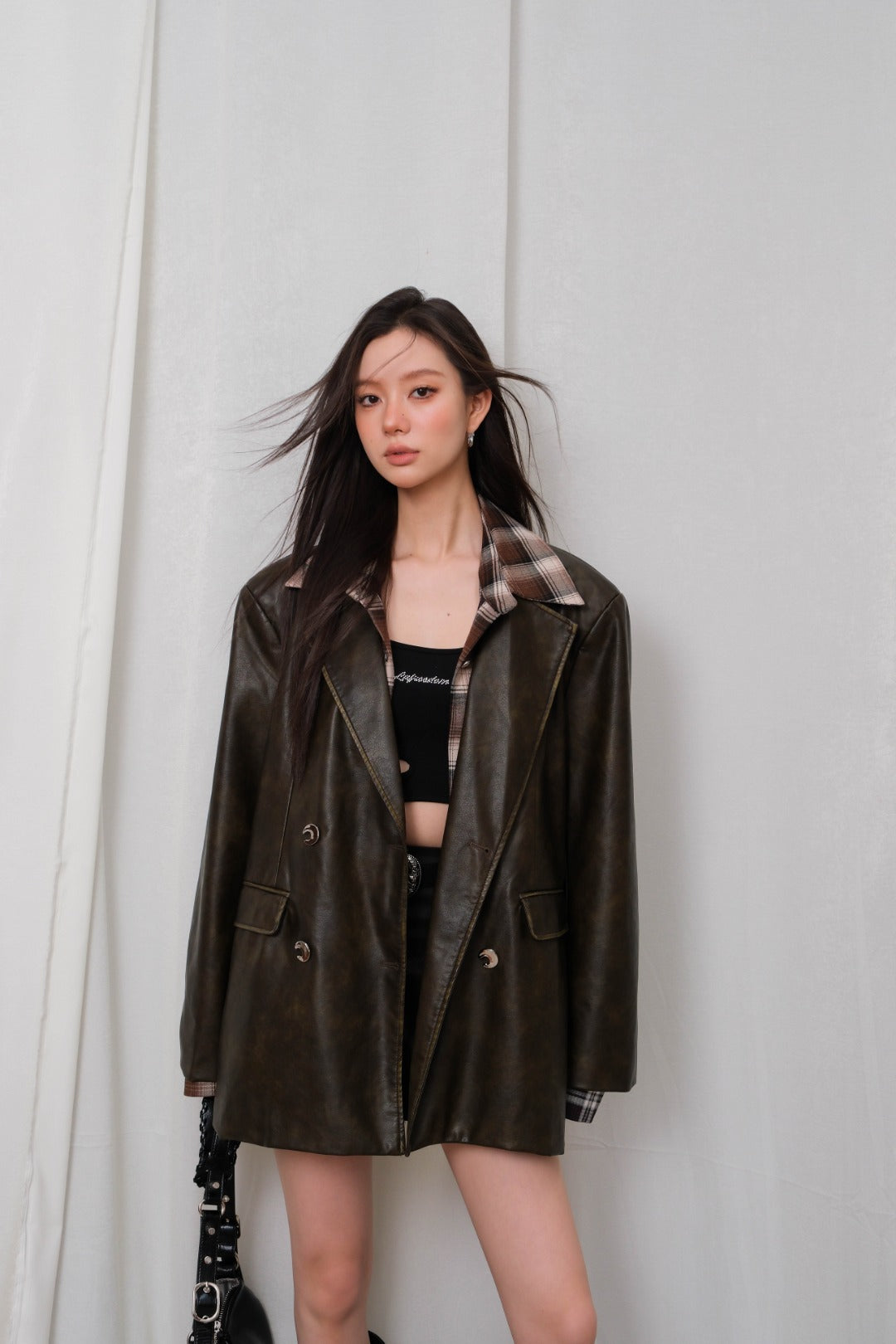 LAFREEDOM OVERSIZE LEATHER COAT