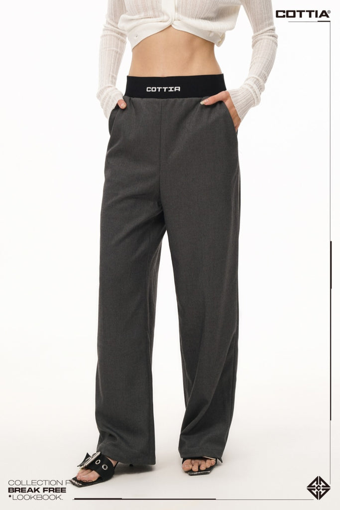 COTTIA Grey Suit Pants