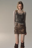 VIA PITTI Fit Halter Vest Set ( T-shirt & Vest)