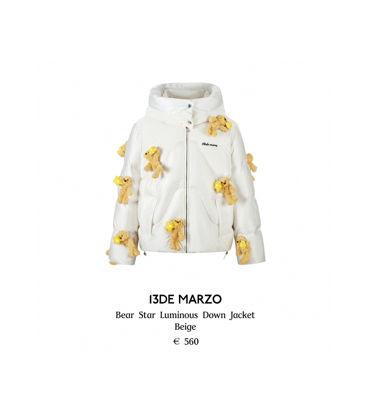 13DE MARZO Bear Star Luminous Down Jacket