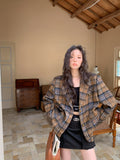 LAFREEDOM Vintage plaid woolen jacket