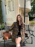 LAFREEDOM Vintage plaid woolen jacket