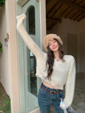 LAFREEDOM Perforated V-neck knitted sweater