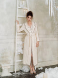 Wardrobes by chen Luxury white embroidered diamond coat