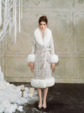 Wardrobes by chen Silver Shiny Fox Fur Coat