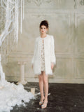 Wardrobes by chen Luxury Feather Sequin Coat