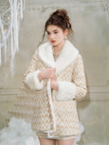 Wardrobes by chen Diamond sequin fur coat