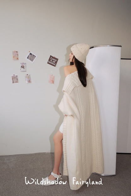 Wild Shadow Oversize Maxi Cardigan