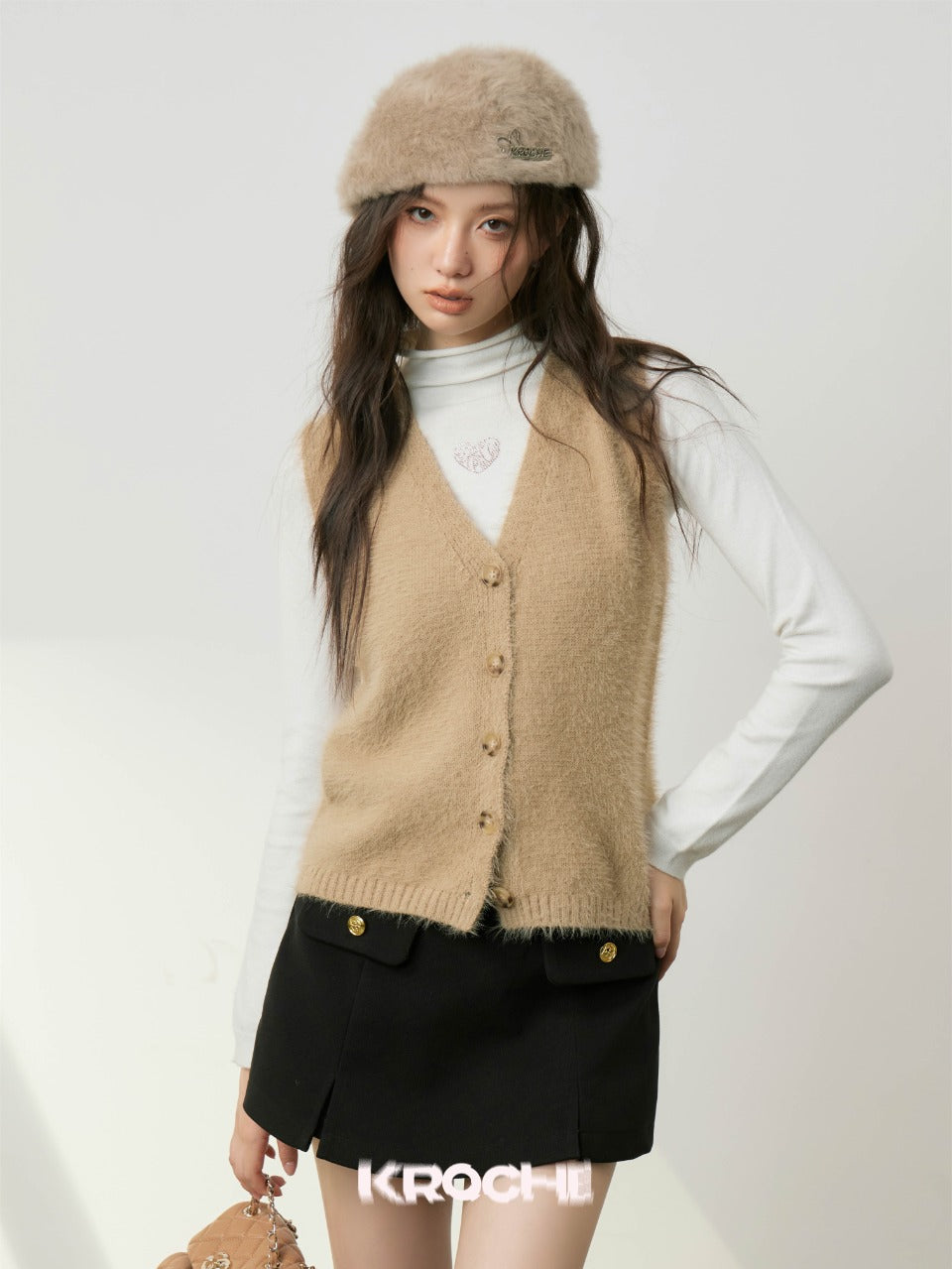 KROCHE Mink Brown Vest