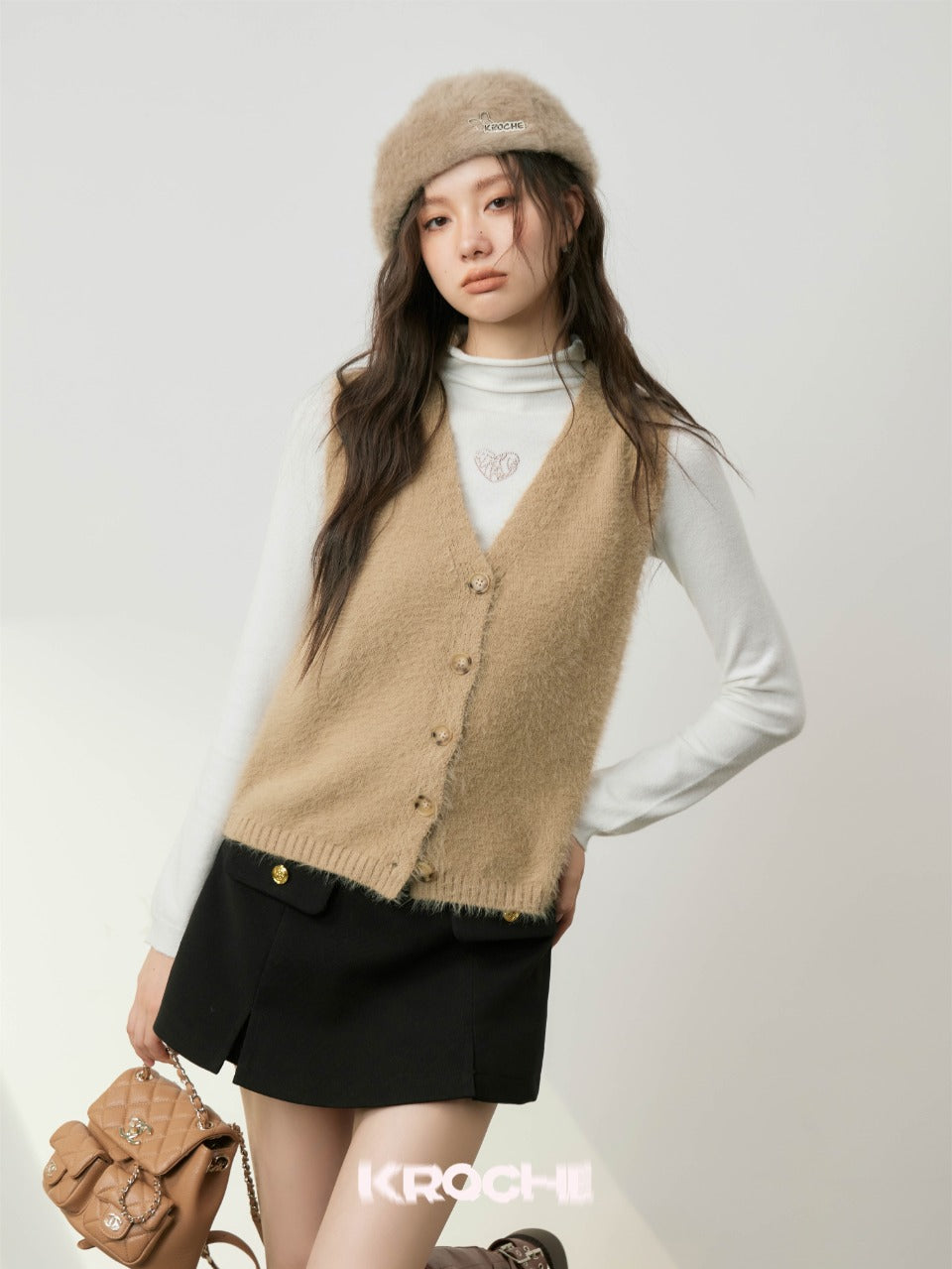 KROCHE Mink Brown Vest