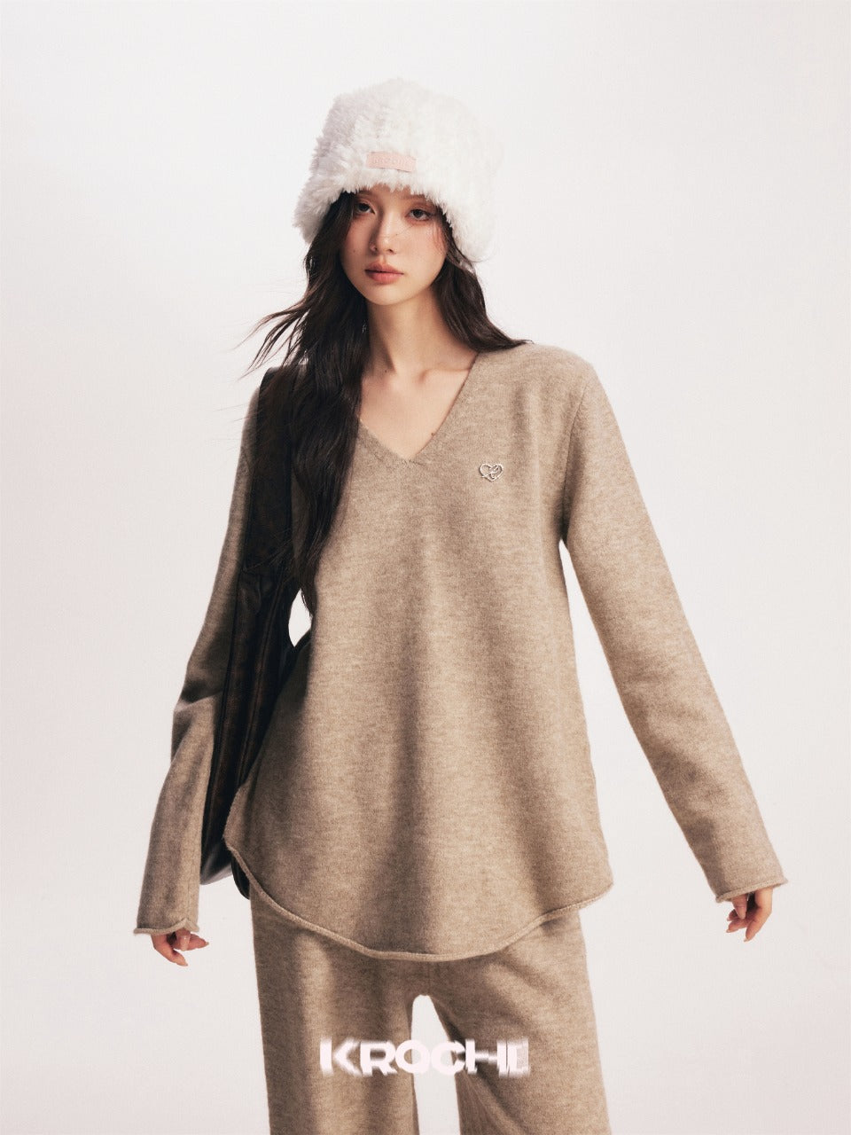 Kroche [Star Style] V-neck soft set(2color)