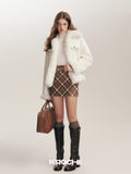 KROCHE White Fur Coat