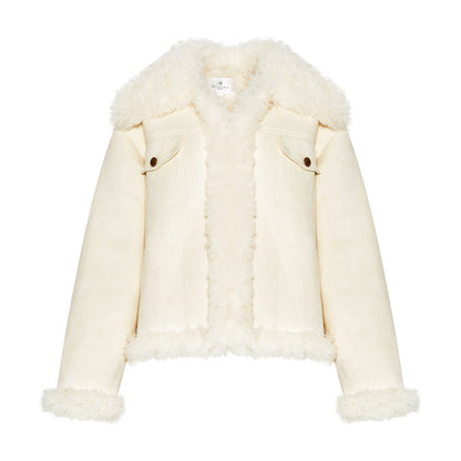 KROCHE White Fur Coat