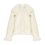 KROCHE White Fur Coat