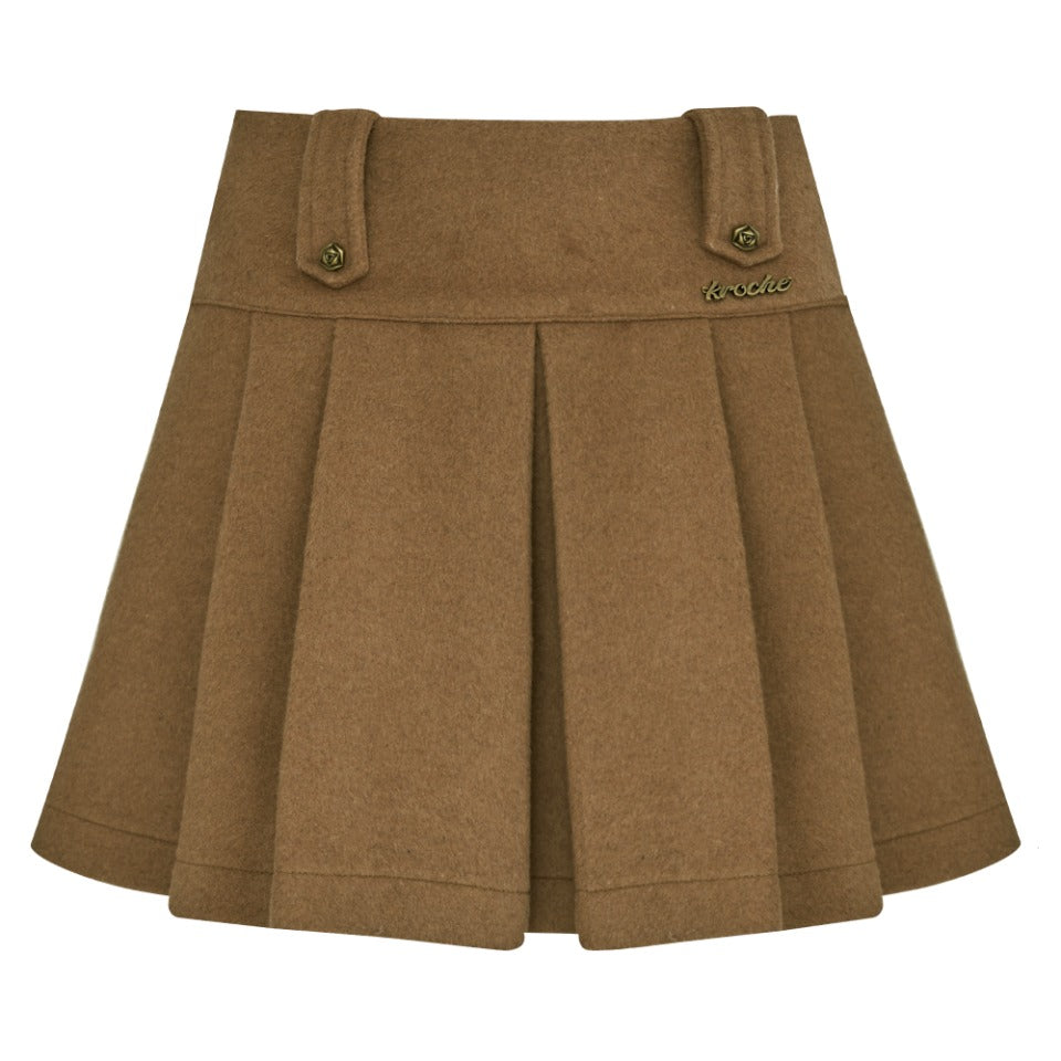 KROCHE Brown Pleated Skirt