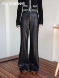 SOMESOWE Straight Leather Pants