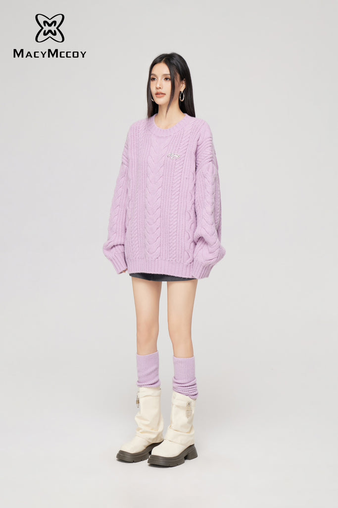 MacyMccoy Twisted Knit Sweater(2color)