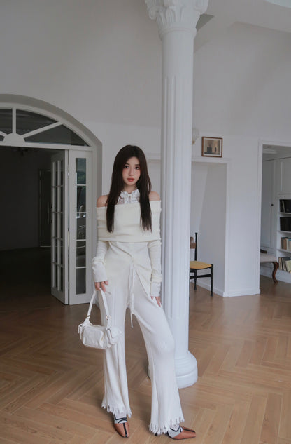 West.Y Cream Knit Pants