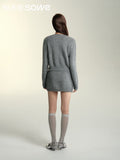 SOMESOWE Grey Lozenge Knit Set